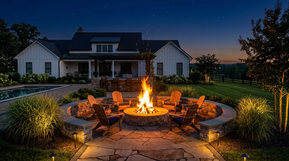Concept rendering: landscape lighting