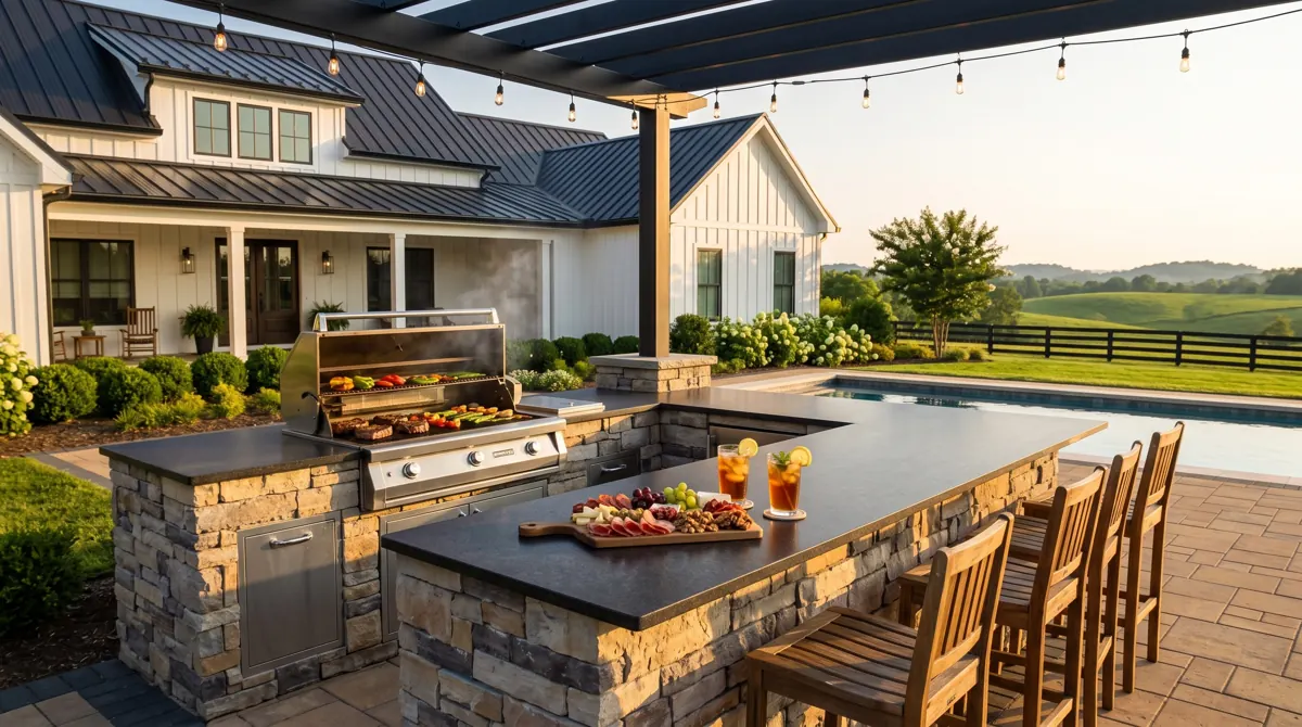 Concept rendering: outdoor kitchens